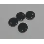 Disco esmaltado 8mm Negro / Cuentas Metálicas de Latón / Zamak