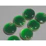 Disco esmaltado 8mm verde / Cuentas Metálicas de Latón / Zamak