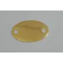 Cuenta Ovalo acero Inoxidable 25*15mm Oro / Cuentas Metálicas de Acero Inoxidable