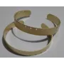 Pulsera 10mm ancho Oro Mate agujero / Bases de Pulseras de Latón / Zamak