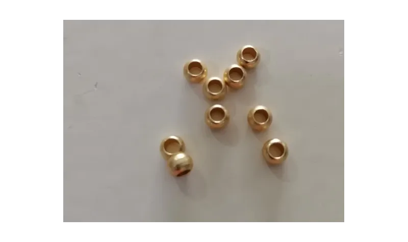 Bola agujero 1mm interior  Oro Mate / Cuentas Metálicas de Latón / Zamak
