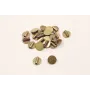 Chapita Latón pulido  8mm con tubo detrás / Cuentas Metálicas de Latón / Zamak