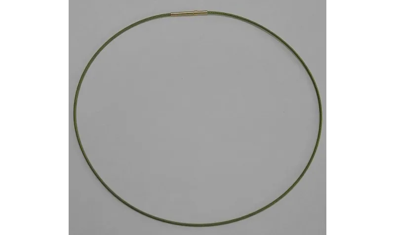 Collar acero espiral 1,4mm*42cms Ve / Bases de Collares de Latón / Zamak