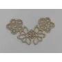 Conjunto de 3 flores 26.5*45 oro mate / Cuentas Metálicas de Latón / Zamak