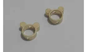 Orejas Mikey 8mm Oro Mate / Cuentas Metálicas de Latón / Zamak
