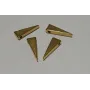 Colgante triángulo 6.7*19 oro mate / Cuentas Metálicas de Latón / Zamak