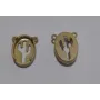 Cabujón cactus 11.7*9.1 oro mate / Cuentas Metálicas de Latón / Zamak