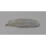 Pluma 12*5mm oro+banco / Cuentas Metálicas de Latón / Zamak