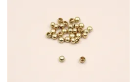 Bolita terminal Oro Mate 3*1,5mm / Cuentas Metálicas de Latón / Zamak
