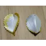Cogante Hoja 25*19mm Oro y Plata Mate / Cuentas Metálicas de Latón / Zamak