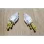 Colgante flor estambres 21*7mm Oro y Plata Mate / Cuentas Metálicas de Latón / Zamak