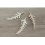 Pieza Hoja de Helecho 30mm Oro Mate / Cuentas Metálicas de Latón / Zamak
