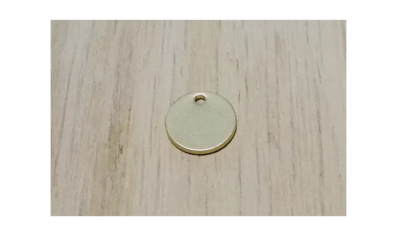 Disco plano 10mm Oro Mate / Cuentas Metálicas de Latón / Zamak