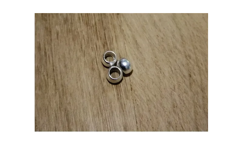 Bola agujero 3mm interior  Plata Mate / Cuentas Metálicas de Latón / Zamak
