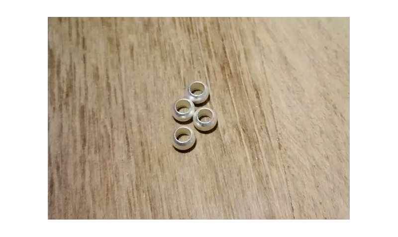 Bola agujero 2mm interior  Plata Mate / Cuentas Metálicas de Latón / Zamak