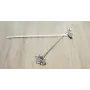 Flor con tallo 8*45mm Plata mate / Cuentas Metálicas de Latón / Zamak