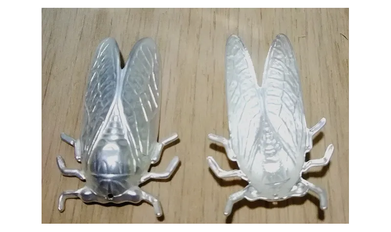 Cigarra 49*31mm Plata mate / Cuentas Metálicas de Latón / Zamak