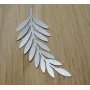 Hola Palmera Plana 60*24mm Plata Mate / Cuentas Metálicas de Latón / Zamak