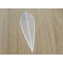 Hoja Helecho plana 40*12mm Plata Mate / Cuentas Metálicas de Latón / Zamak