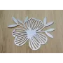 Flor con ramas Plana 41*30 Plata Mate / Cuentas Metálicas de Latón / Zamak