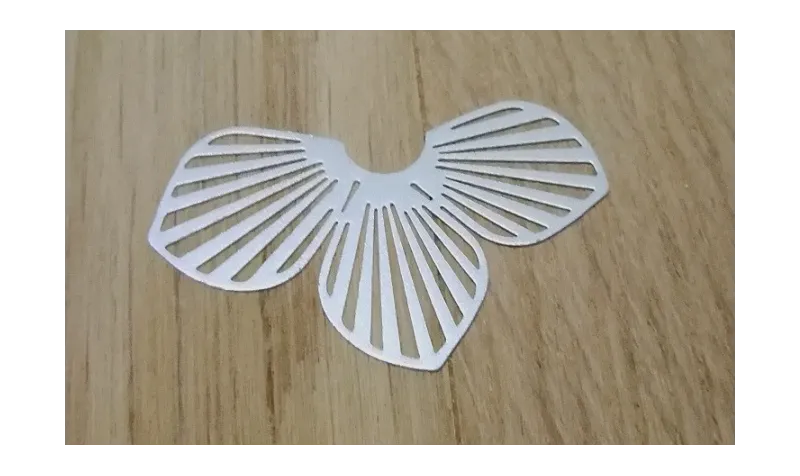 Pétalos Flor Loto 41*23mm Plata Mate / Cuentas Metálicas de Latón / Zamak