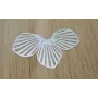 Pétalos Flor Loto 41*23mm Plata Mate / Cuentas Metálicas de Latón / Zamak