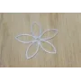 Flor Lámna Plana 25mm diam. Plata Mate / Cuentas Metálicas de Latón / Zamak
