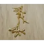 Colgante Coral 42*22mm Oro Mate / Cuentas Metálicas de Latón / Zamak
