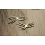 Coral araña 30*10mm Oro Mate / Cuentas Metálicas de Latón / Zamak
