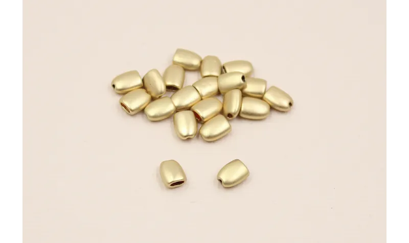 Capuchón 6*4mm y 2,5*1,5mm interior Oro Mate / Cuentas Metálicas de Latón / Zamak