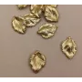 Cuenta Hoja 17*12mm Oro Mate / Cuentas Metálicas de Latón / Zamak