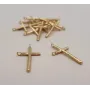 Cruz tumbada 17*10mm Oro Mate / Cuentas Metálicas de Latón / Zamak