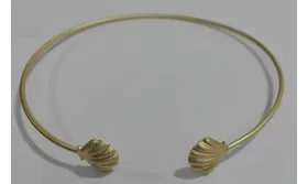 Pulsera conchas Oro Mate / Bases de Pulseras de Latón / Zamak