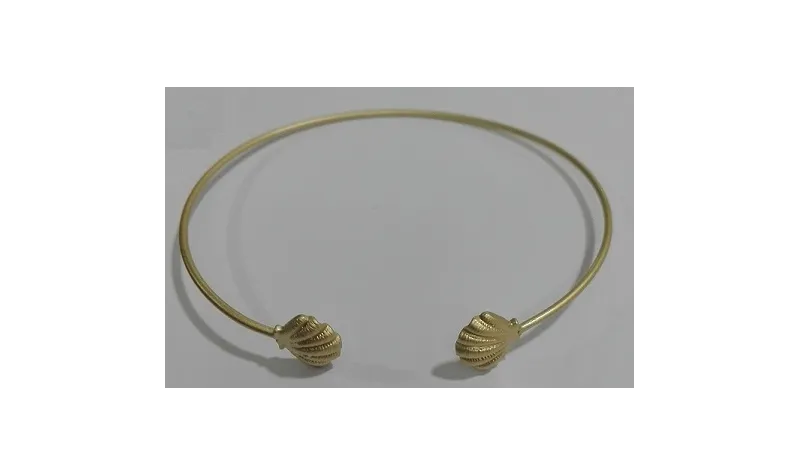 Pulsera conchas Oro Mate / Bases de Pulseras de Latón / Zamak