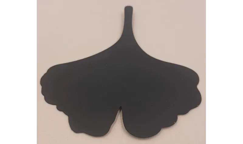 Hoja Gingko Lámina Latón 60*60 NEGRA / Cuentas Metálicas de Latón / Zamak