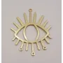 Colgante Ojo 50*38mm Oro Mate / Cuentas Metálicas de Latón / Zamak