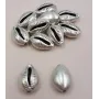 concha 10*8mm Plata Vieja / Cuentas Metálicas de Latón / Zamak