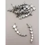 Banda estrelas 21.1*8.5 Plata Vieja / Cuentas Metálicas de Latón / Zamak