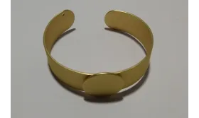 Pulsera 15mm ancho con disco de 20m / Bases de Pulseras de Latón / Zamak