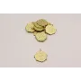 Chapa inscripciones  17mm diámetro Oro Mate / Cuentas Metálicas de Latón / Zamak