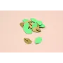 Pieza esmaltada 21*12mm Turquesa Mate / Cuentas Metálicas de Latón / Zamak