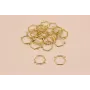 Pieza Hexágono 2 anillas 15*12mm Oro / Cuentas Metálicas de Latón / Zamak