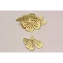 Flor de 3 pétalos 50*46mm Oro Mate / Cuentas Metálicas de Latón / Zamak