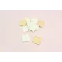 Pieza cuadrada esmaltada 22*22mm Blanca / Cuentas Metálicas de Latón / Zamak