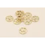 Disco 10mm signo Zodiaco Piscis Oro / Cuentas Metálicas de Latón / Zamak
