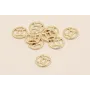 Disco 10mm signo Zodiaco Geminis Oro / Cuentas Metálicas de Latón / Zamak