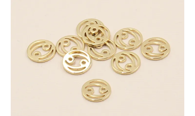 Disco 10mm signo Zodiaco Cancer Oro