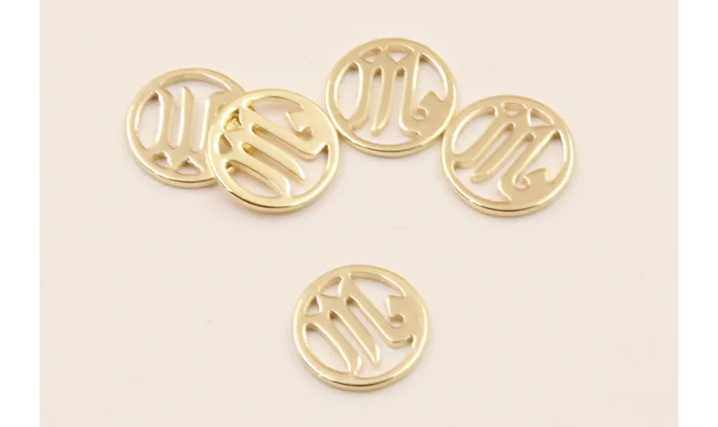 Disco 10mm signo Zodiaco Escorpio Oro