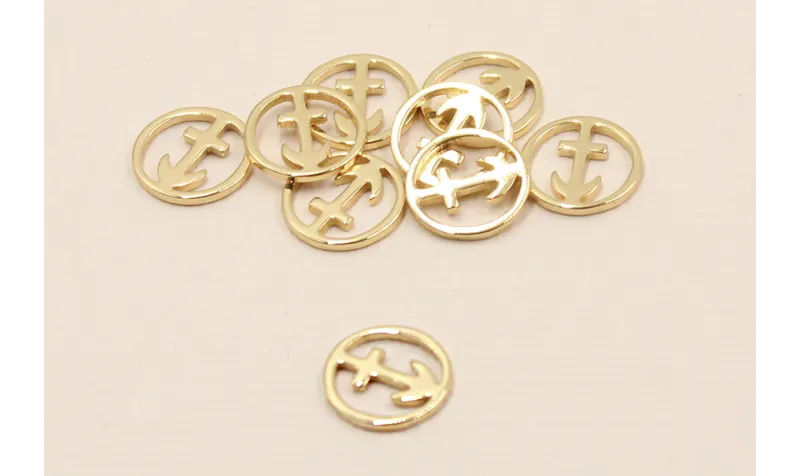 Disco 10mm signo Zodiaco Sagitario Oro / Cuentas Metálicas de Latón / Zamak