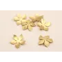 Pieza Flor 5 Pétalos Dorado Mate 23mm diámetro / Cuentas Metálicas de Latón / Zamak